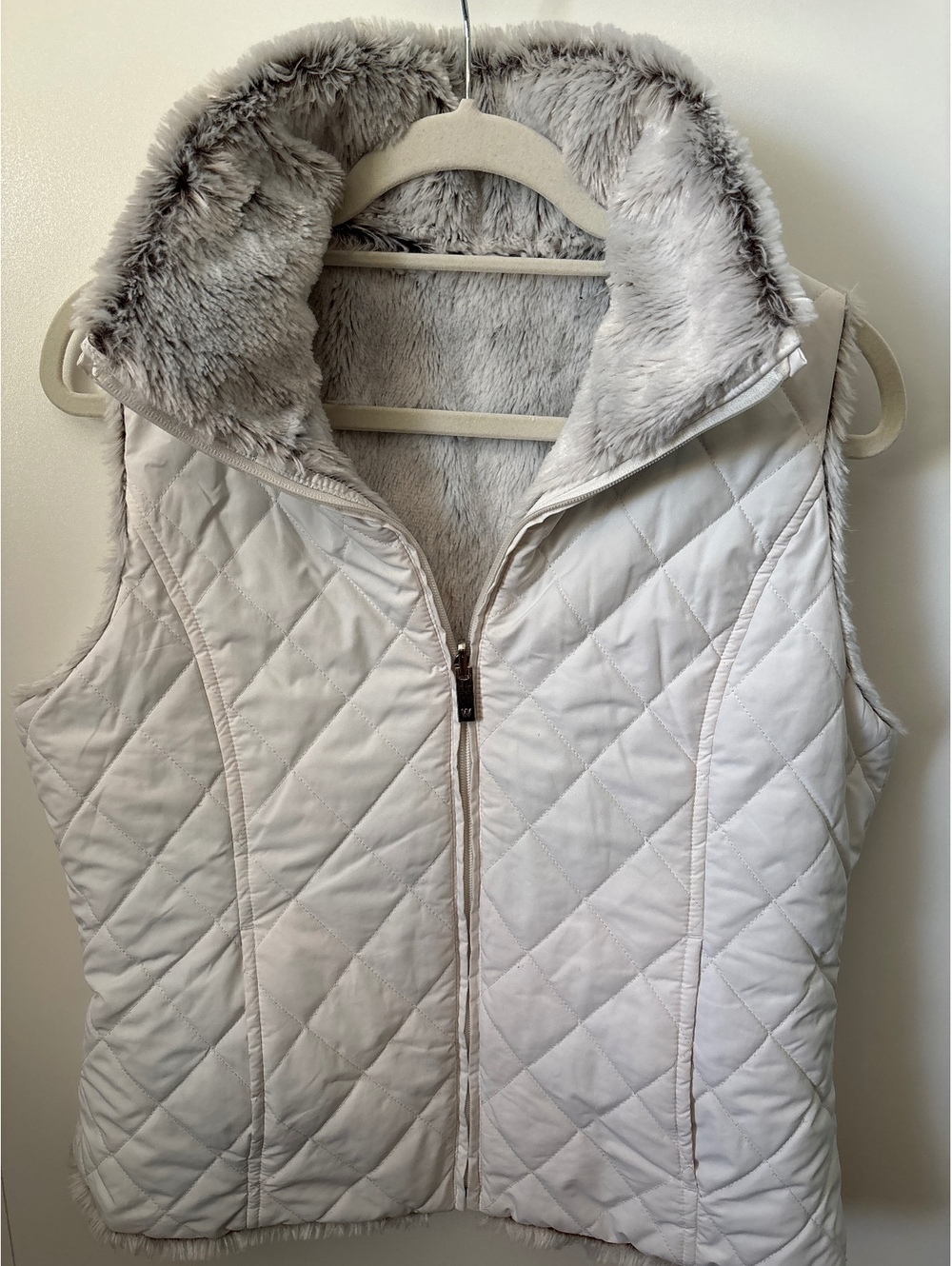 Weatherproof Garmet Reversible Faux Fur Vest, Women’s M
